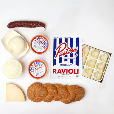 Pastosa Shamrock Ravioli, Sauce & Antipasto Sampler